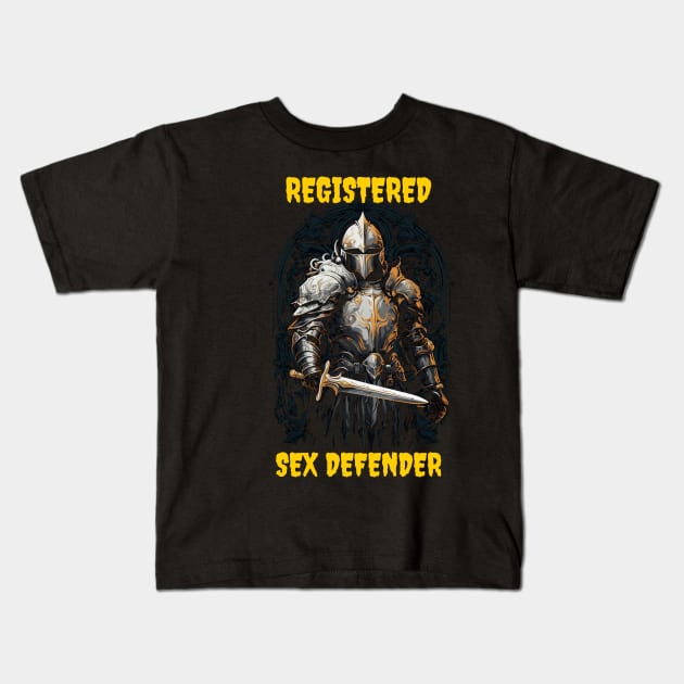 Registered Sex Defender Kids T-Shirt by Popstarbowser